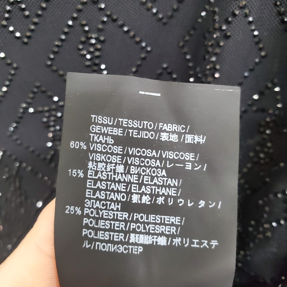 Saint Laurent Paris Womens L Black Beaded Mesh Bodysuit Made in Italy NWOT - Picture 13 of 16